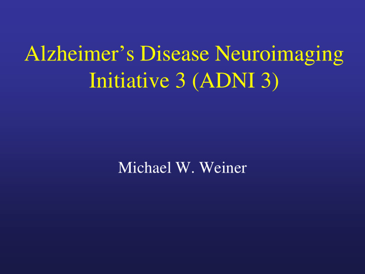 alzheimer s disease neuroimaging