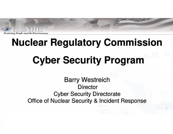 nuclear regulatory commission nuclear regulatory