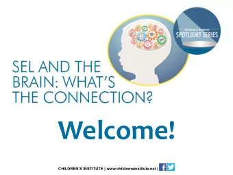 Welcome! CHILDRENS INSTITUTE | www.childrensinstitute.net |  Our values We believe.  All