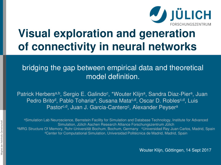 visual exploration and generation of connectivity in