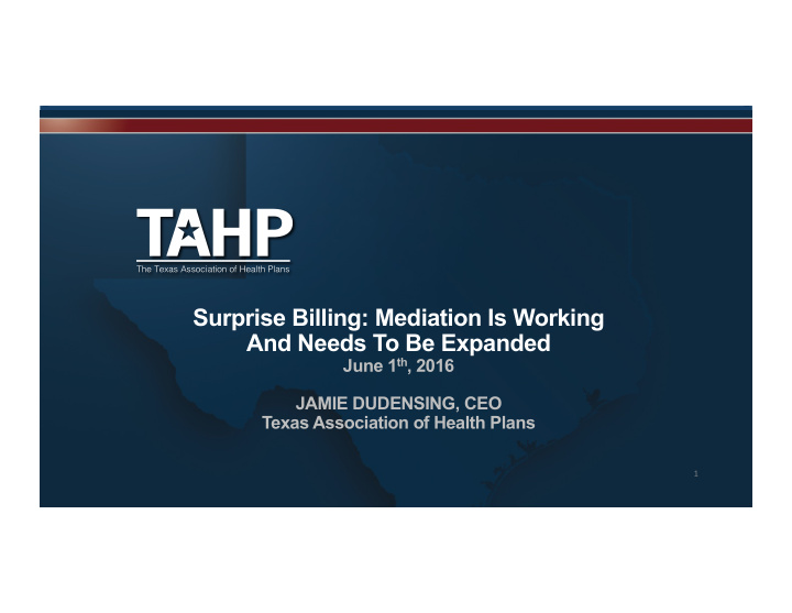 surprise billing mediation is working and needs to be