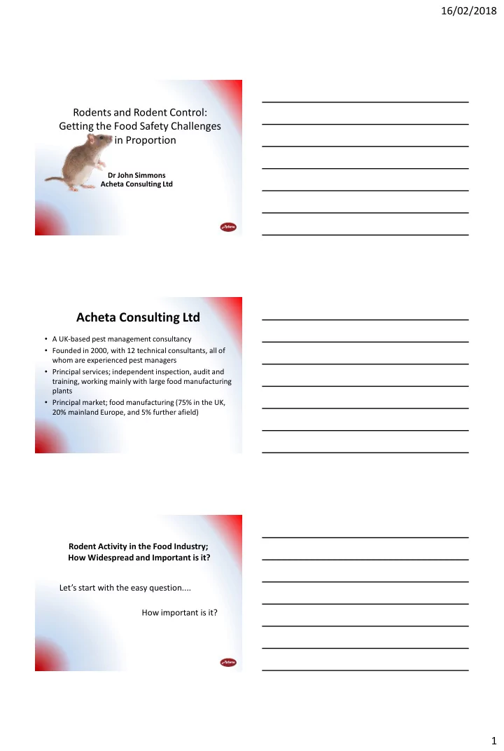 acheta consulting ltd