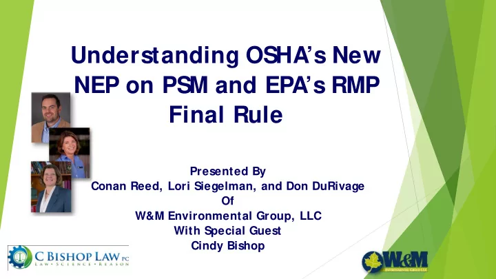 understanding osha s new nep on psm and epa s rmp final