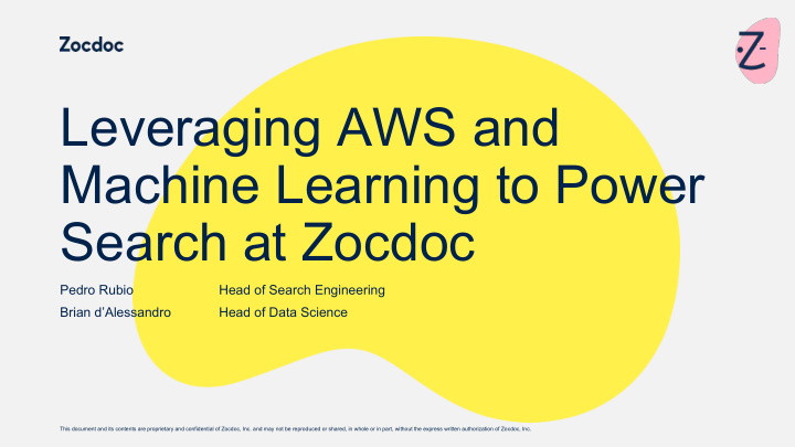 leveraging aws and machine learning to power search at