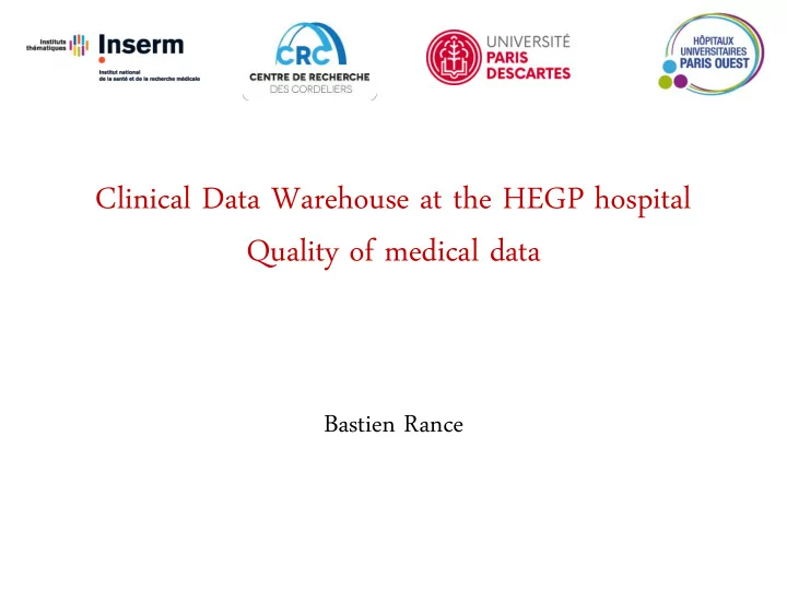 quality of medical data