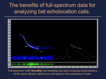 The benefits of full-spectrum data for  analyzing bat echolocation calls. Full-spectrum (with