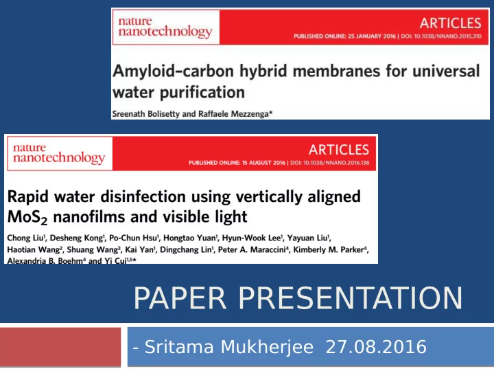 paper presentation