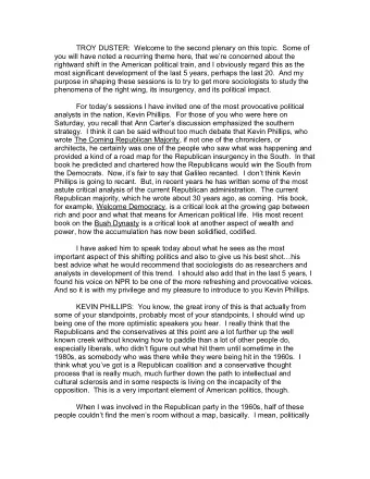 TROY DUSTER:  Welcome to the second plenary on this topic.  Some of  you will have noted a