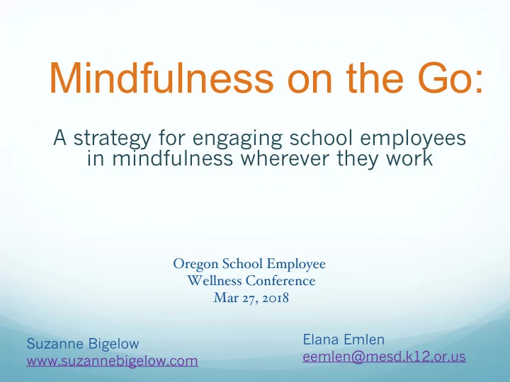 mindfulness on the go