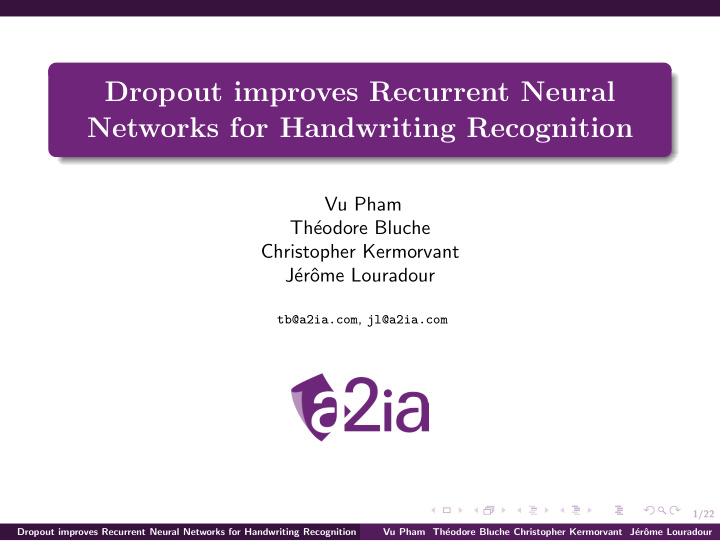 dropout improves recurrent neural networks for