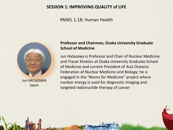 session 1 improving quality of life panel 1 1b human