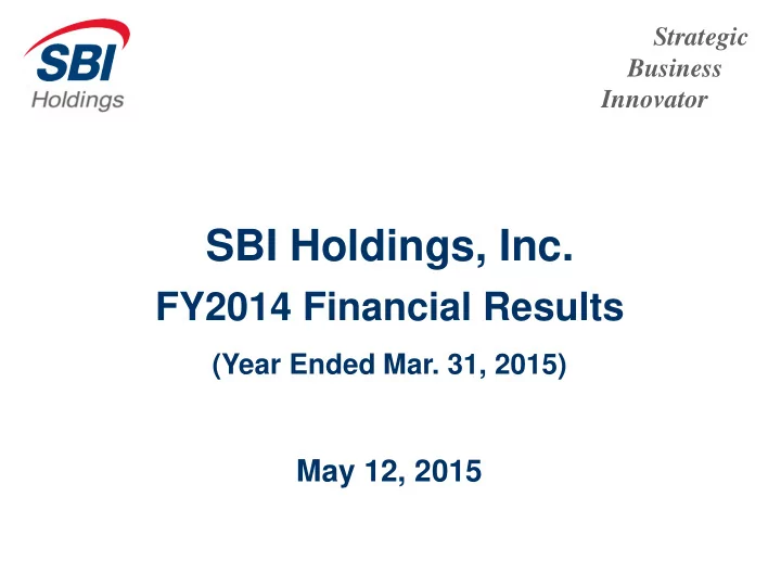 sbi holdings inc