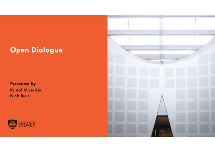 open dialogue