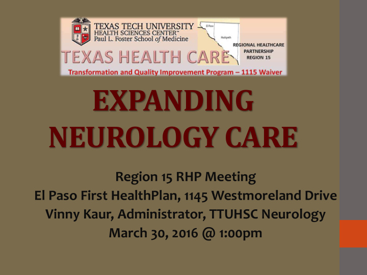 expanding neurology care