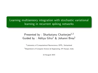 Learning multisensory integration with stochastic variational  learning in recurrent spiking