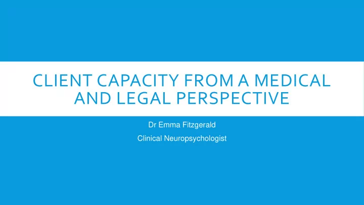 and legal perspective