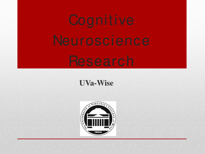 cognitive neuroscience research