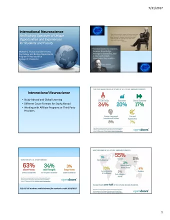 International Neuroscience  Study Abroad and Global Learning  Different Couse Formats for