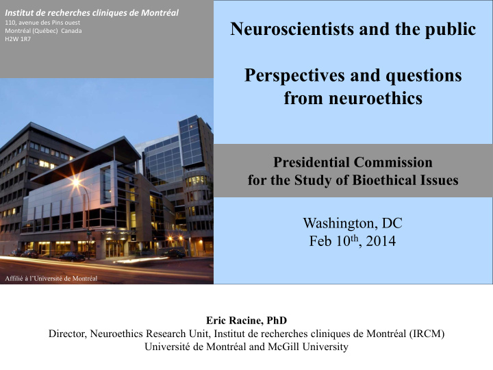 neuroscientists and the public