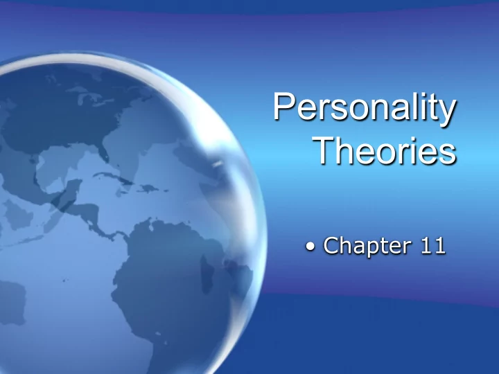 personality theories