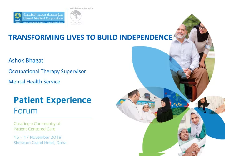 transforming lives to build independence