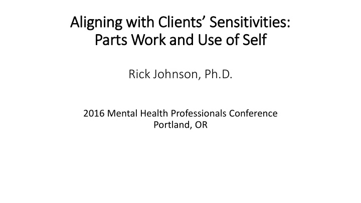 aligning with clients sensitivities