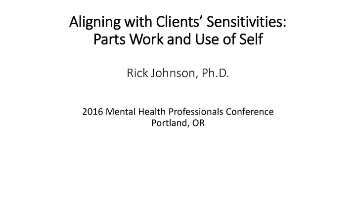 aligning with clients sensitivities