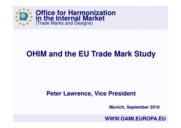 ohim and the eu trade mark study