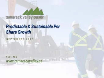 Predictable &amp; Sustainable Per  Share Growth  S E P T E M B E R   2 0 1 7  T V E  :  T S X