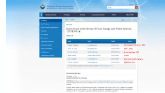 Hydrologic Sciences, GEO  CBET, ENG  Anthropology, SBE  USDA  International Programs  ESPCOR, OIA