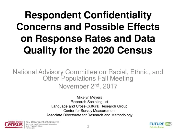 respondent confidentiality concerns and possible effects