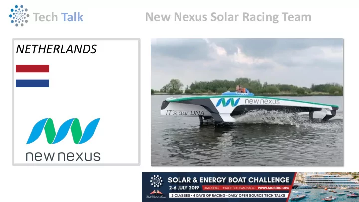 netherlands tech talk new nexus solar racing team