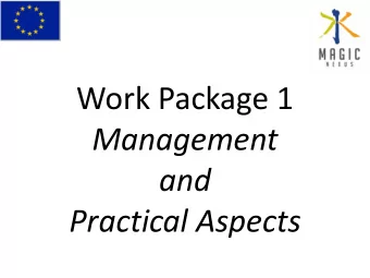 Work Package 1  Management  and  Practical Aspects  Task 1.1: Executive Management (UAB with