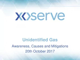 Unidentified Gas  Awareness, Causes and Mitigations  20th October 2017  Housekeeping  2  Fire