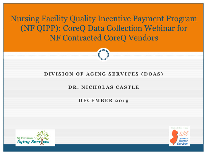 nursing facility quality incentive payment program nf