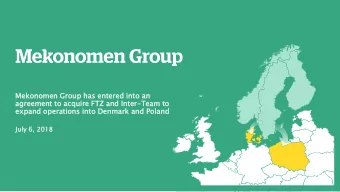 Mekonomen Gr  Group ha  has e  ent  ntered i  int  nto a  an  n  agreem  eemen  ent t  to a  acqu