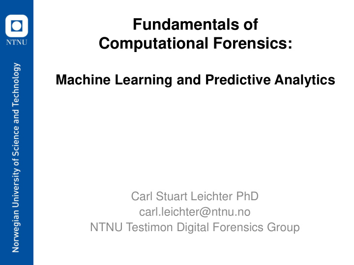 computational forensics