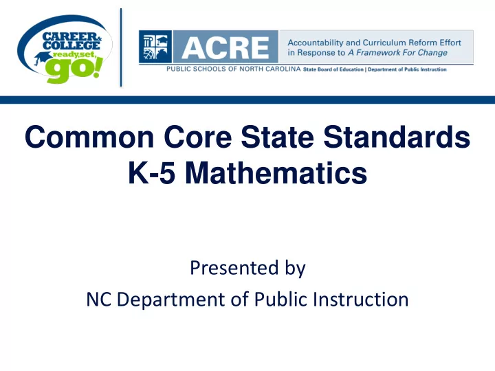 k 5 mathematics