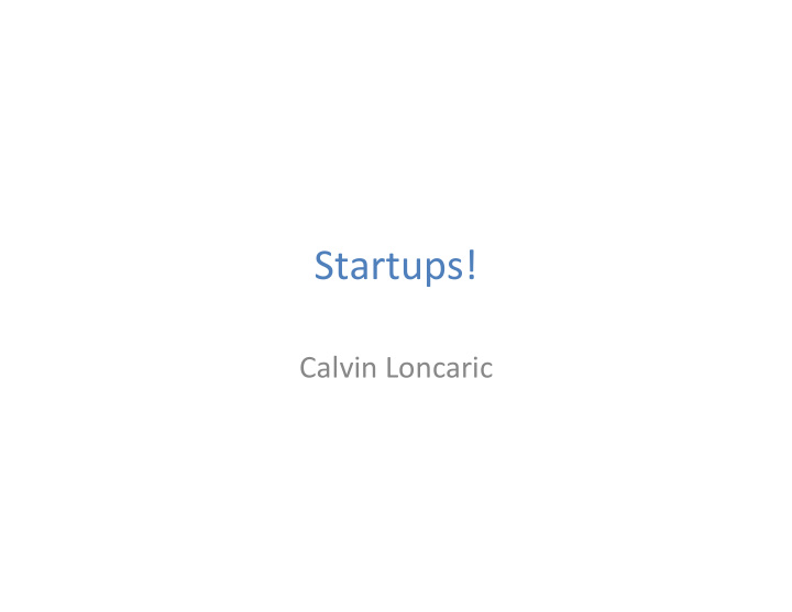 startups