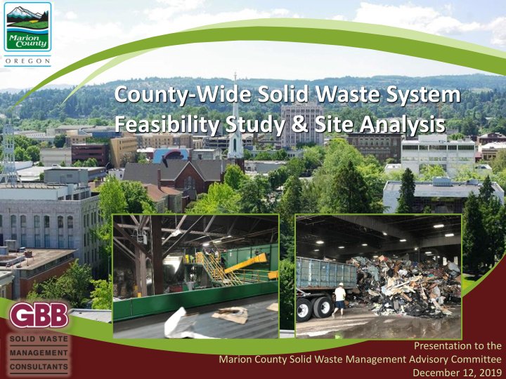 county wide solid waste system feasibility study amp site