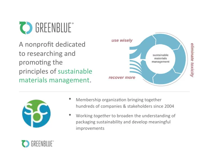 a nonprofit dedicated to researching and promo2ng the