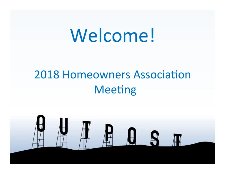 welcome