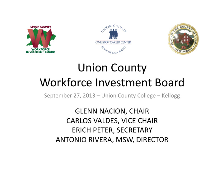 union county workforce investment board