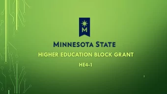 HIGHER EDUCATION BLOCK GRANT  HE4-1  1  First round projects  Contracts fully executed
