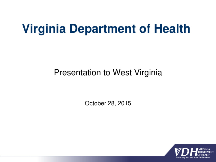 virginia department of health