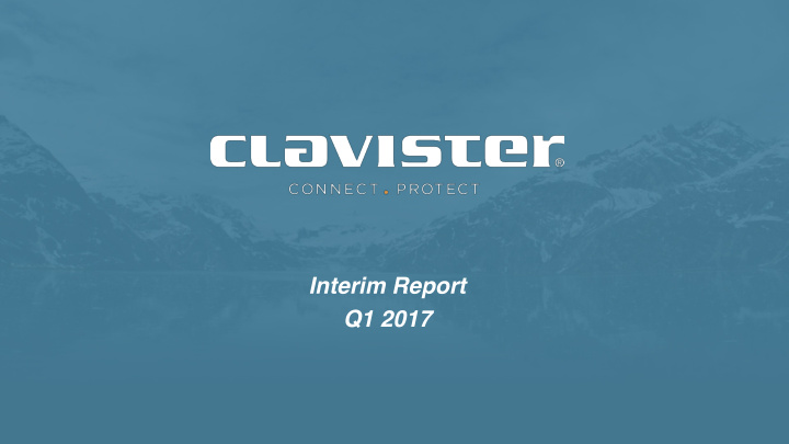 interim report q1 2017 agenda