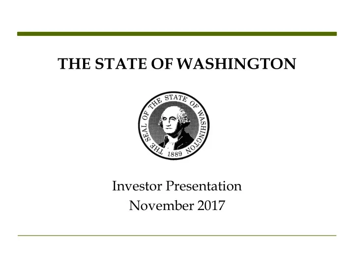 the state of washington