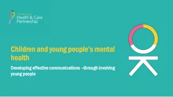 he  health  alth  Devel  velopin  oping  g effect  ective  ive communic  icati  ations ons  th