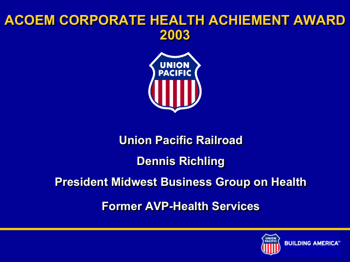 acoem corporate health achiement award acoem corporate