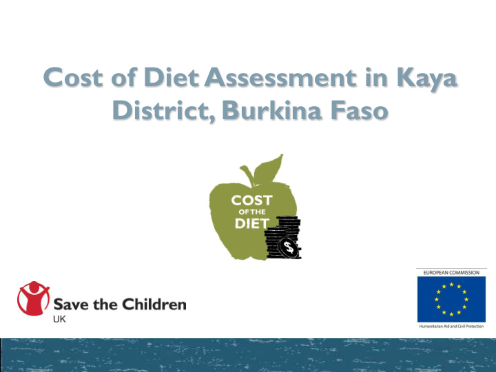 cost of diet assessment in kaya